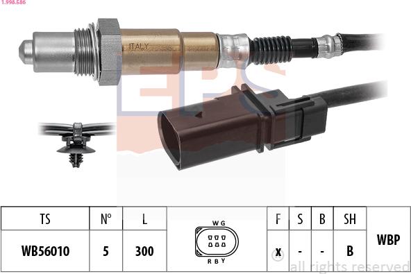 EPS 1.998.586 - Sonda lambda www.autoricambi360.it