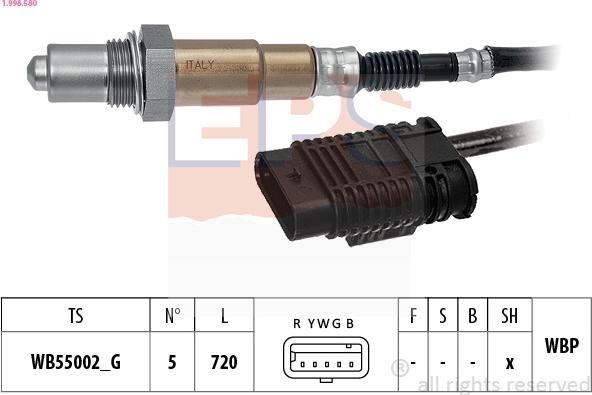 EPS 1.998.580 - Sonda lambda www.autoricambi360.it