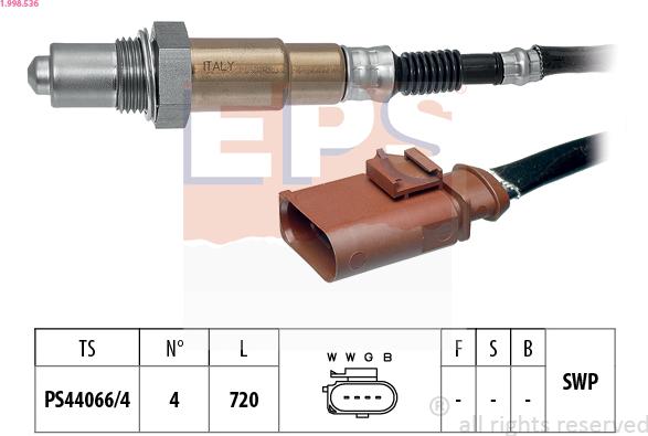 EPS 1.998.536 - Sonda lambda www.autoricambi360.it