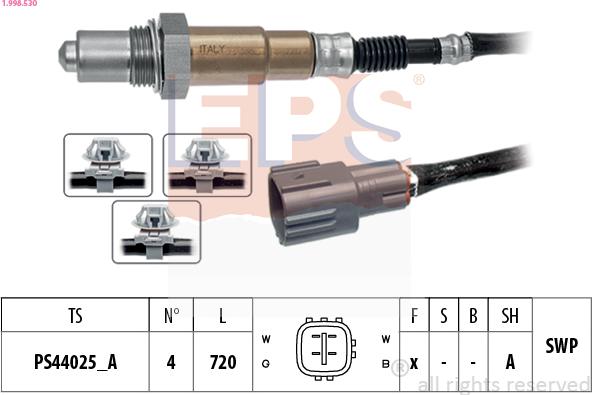 EPS 1.998.530 - Sonda lambda www.autoricambi360.it