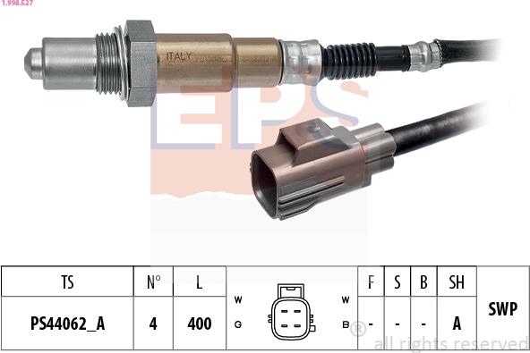 EPS 1.998.527 - Sonda lambda www.autoricambi360.it