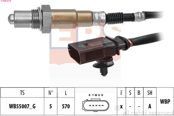 EPS 1.998.574 - Sonda lambda www.autoricambi360.it