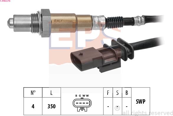 EPS 1.998.576 - Sonda lambda www.autoricambi360.it