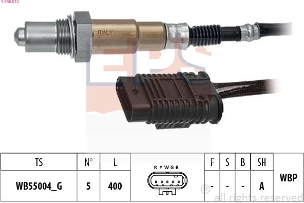 EPS 1.998.572 - Sonda lambda www.autoricambi360.it