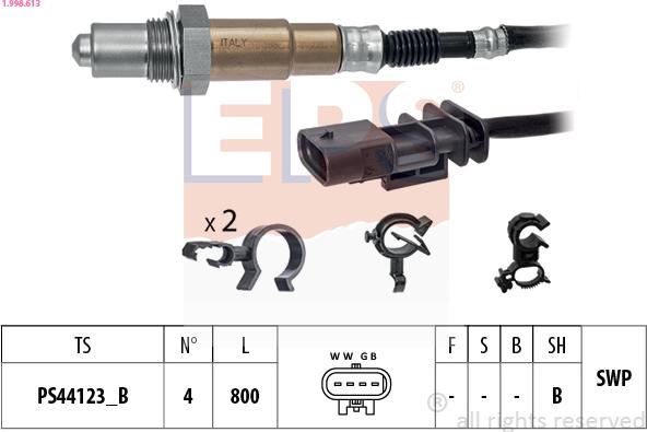 EPS 1.998.613 - Sonda lambda www.autoricambi360.it