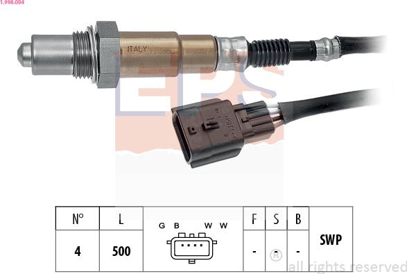 EPS 1.998.094 - Sonda lambda www.autoricambi360.it