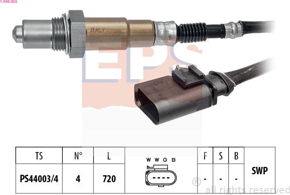 EPS 1.998.056 - Sonda lambda www.autoricambi360.it