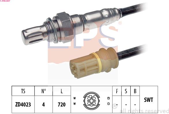 EPS 1.998.087 - Sonda lambda www.autoricambi360.it