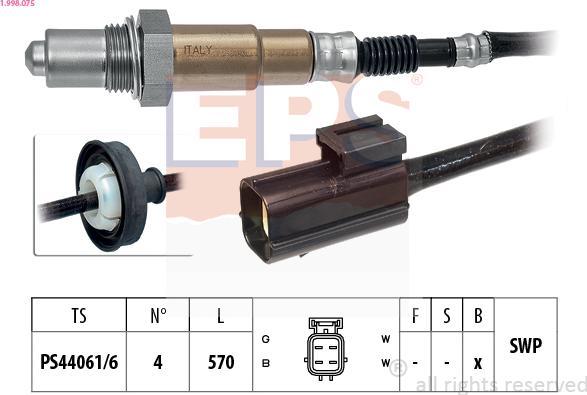EPS 1.998.075 - Sonda lambda www.autoricambi360.it