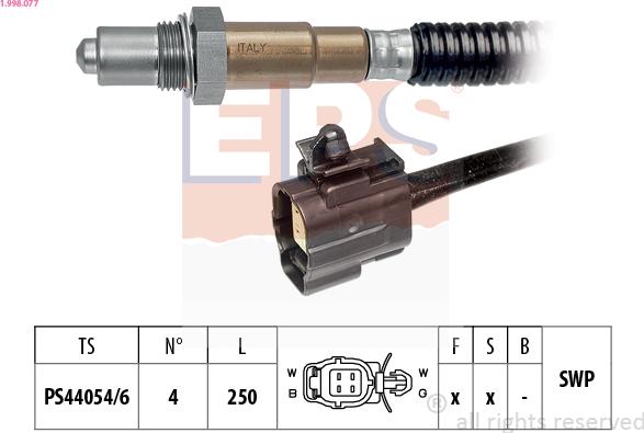 EPS 1.998.077 - Sonda lambda www.autoricambi360.it