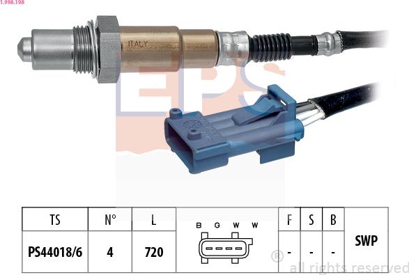 EPS 1.998.198 - Sonda lambda www.autoricambi360.it