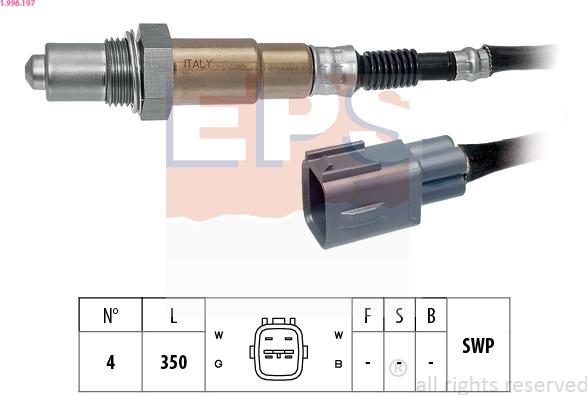 EPS 1.998.197 - Sonda lambda www.autoricambi360.it