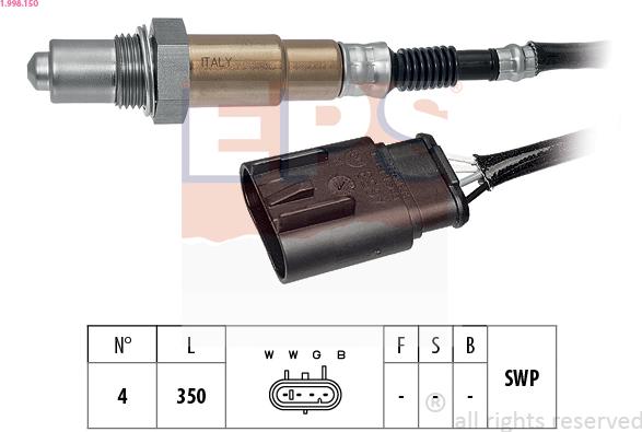 EPS 1.998.150 - Sonda lambda www.autoricambi360.it