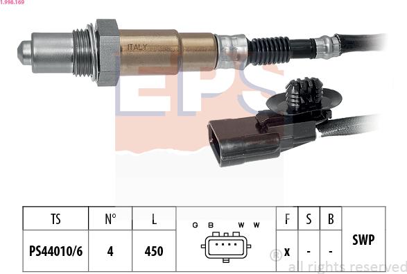 EPS 1.998.169 - Sonda lambda www.autoricambi360.it