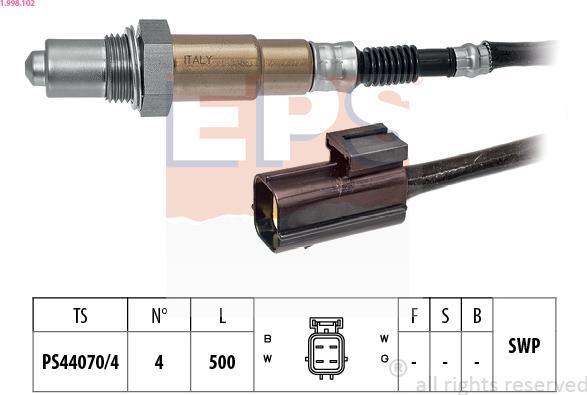 EPS 1.998.102 - Sonda lambda www.autoricambi360.it