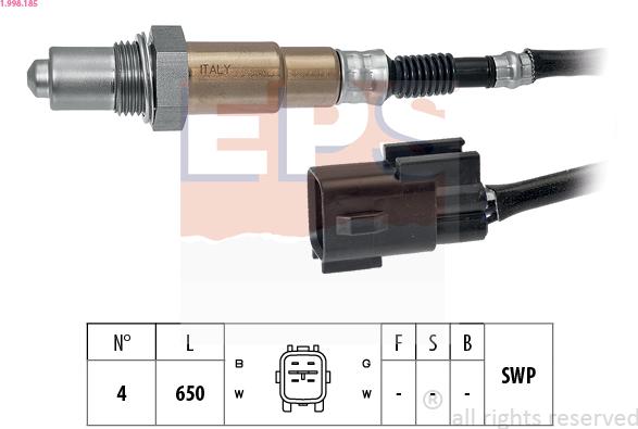 EPS 1.998.185 - Sonda lambda www.autoricambi360.it