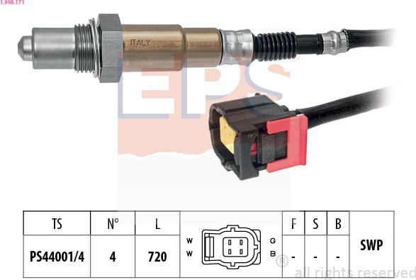 EPS 1.998.171 - Sonda lambda www.autoricambi360.it