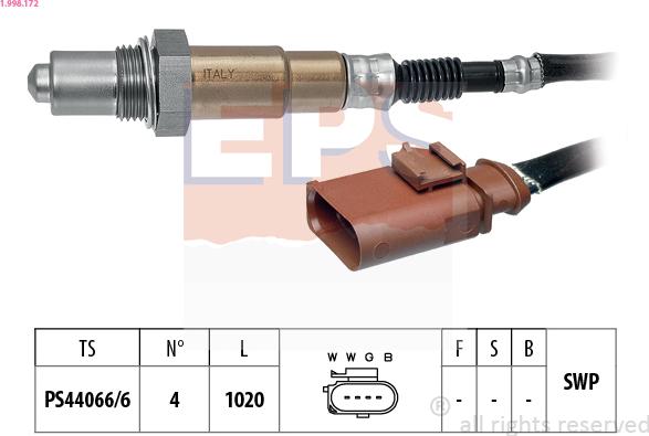 EPS 1.998.172 - Sonda lambda www.autoricambi360.it