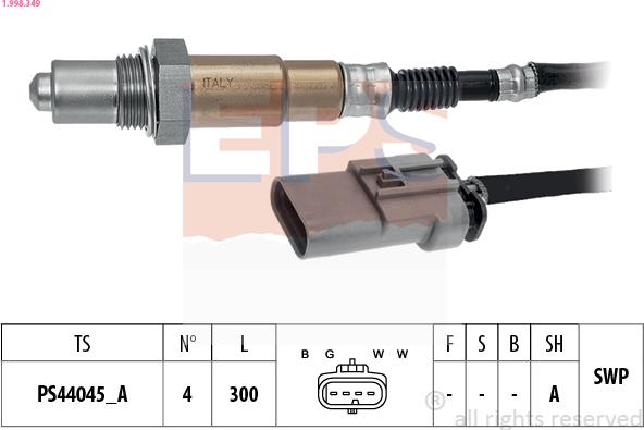 EPS 1.998.349 - Sonda lambda www.autoricambi360.it
