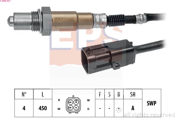 EPS 1.998.357 - Sonda lambda www.autoricambi360.it