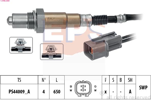 EPS 1.998.369 - Sonda lambda www.autoricambi360.it