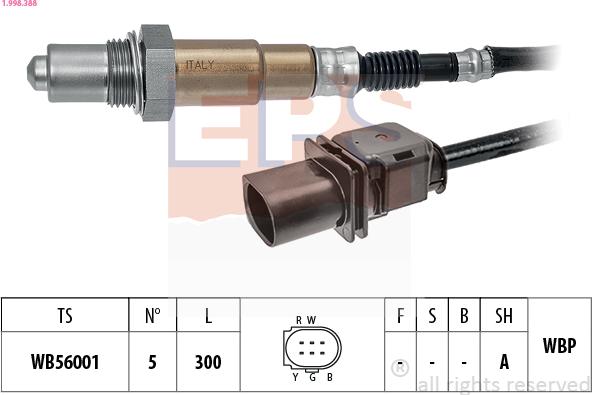 EPS 1.998.388 - Sonda lambda www.autoricambi360.it