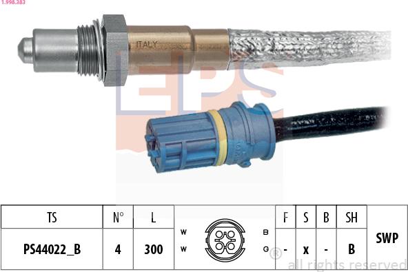 EPS 1.998.383 - Sonda lambda www.autoricambi360.it