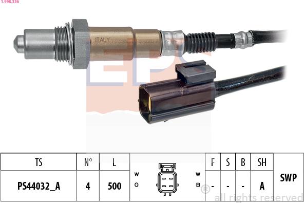 EPS 1.998.336 - Sonda lambda www.autoricambi360.it