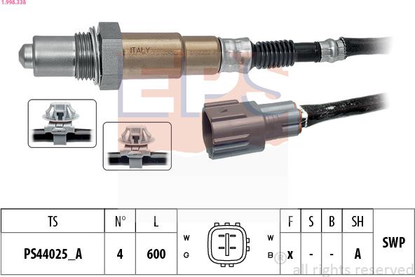 EPS 1.998.338 - Sonda lambda www.autoricambi360.it