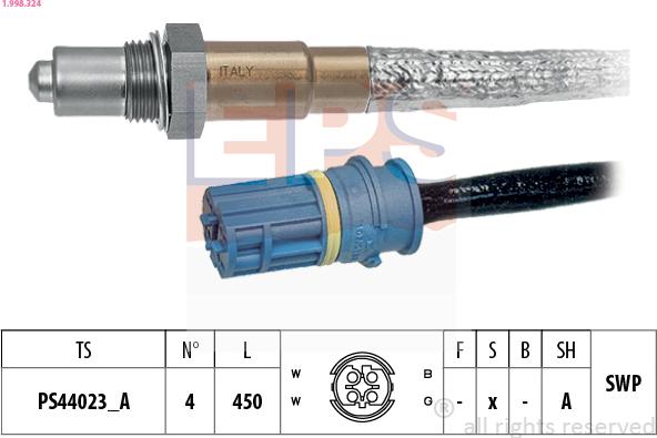 EPS 1.998.324 - Sonda lambda www.autoricambi360.it