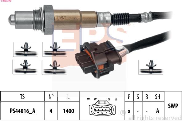 EPS 1.998.370 - Sonda lambda www.autoricambi360.it