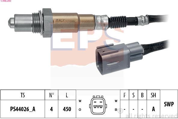 EPS 1.998.293 - Sonda lambda www.autoricambi360.it