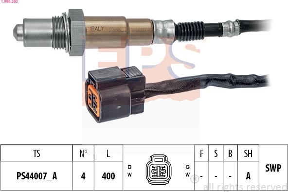EPS 1.998.292 - Sonda lambda www.autoricambi360.it