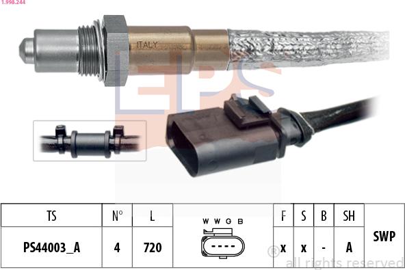 EPS 1.998.244 - Sonda lambda www.autoricambi360.it