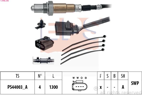 EPS 1.998.245 - Sonda lambda www.autoricambi360.it