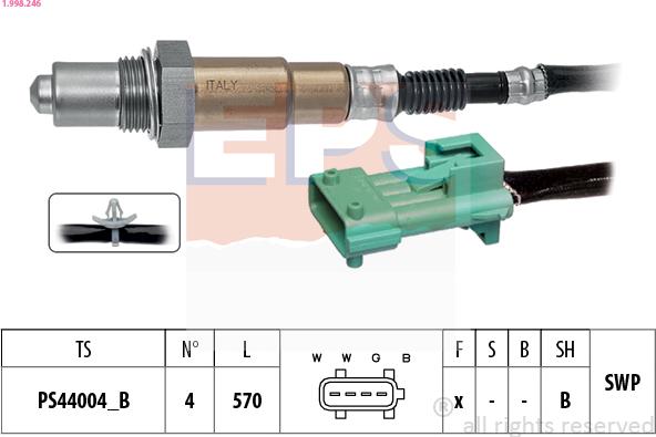 EPS 1.998.246 - Sonda lambda www.autoricambi360.it