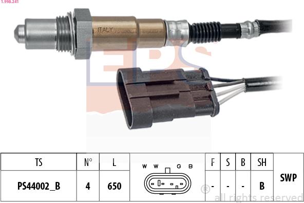 EPS 1.998.241 - Sonda lambda www.autoricambi360.it