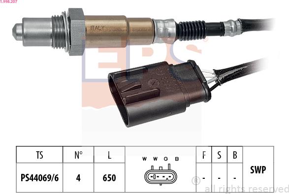 EPS 1.998.207 - Sonda lambda www.autoricambi360.it