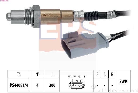 EPS 1.998.215 - Sonda lambda www.autoricambi360.it