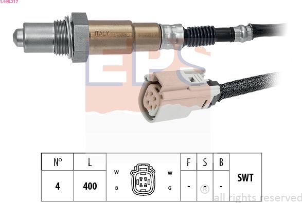 EPS 1.998.217 - Sonda lambda www.autoricambi360.it