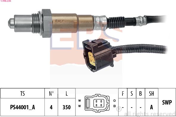 EPS 1.998.236 - Sonda lambda www.autoricambi360.it