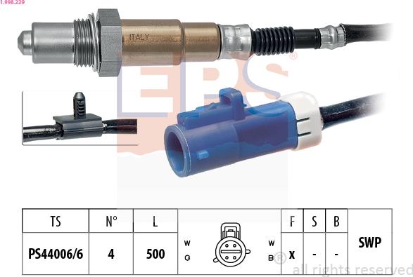 EPS 1.998.229 - Sonda lambda www.autoricambi360.it