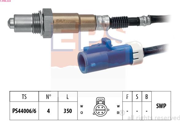 EPS 1.998.224 - Sonda lambda www.autoricambi360.it