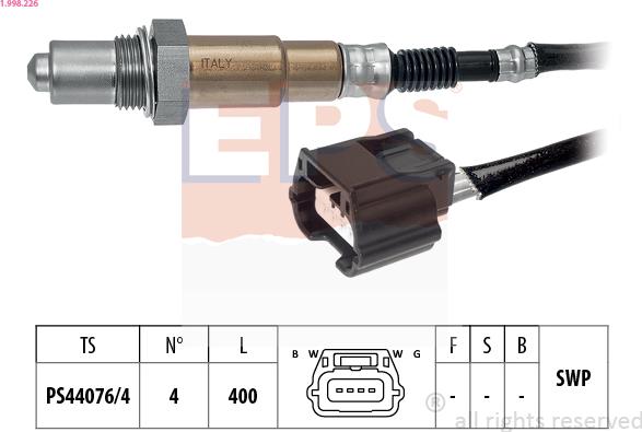 EPS 1.998.226 - Sonda lambda www.autoricambi360.it