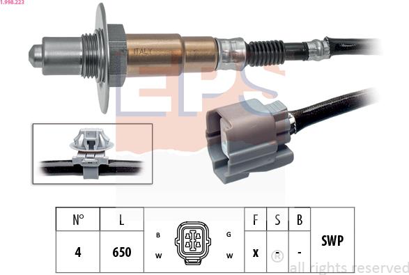 EPS 1.998.223 - Sonda lambda www.autoricambi360.it