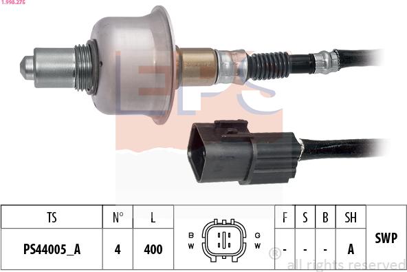 EPS 1.998.275 - Sonda lambda www.autoricambi360.it