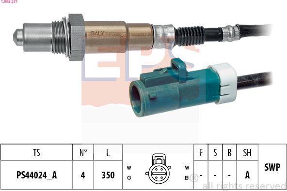 EPS 1.998.271 - Sonda lambda www.autoricambi360.it