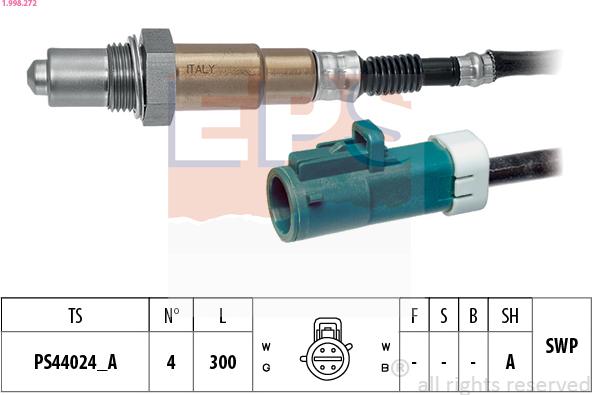 EPS 1.998.272 - Sonda lambda www.autoricambi360.it