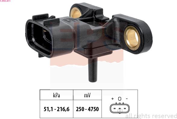EPS 1.993.411 - Sensore pressione aria, Aggiustaggio altimetrico www.autoricambi360.it
