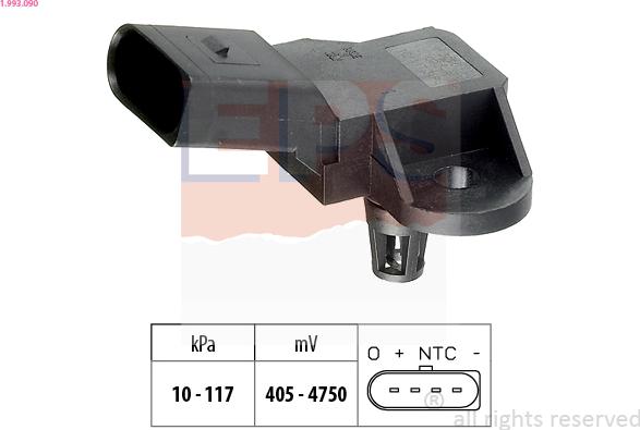 EPS 1.993.090 - Sensore pressione aria, Aggiustaggio altimetrico www.autoricambi360.it